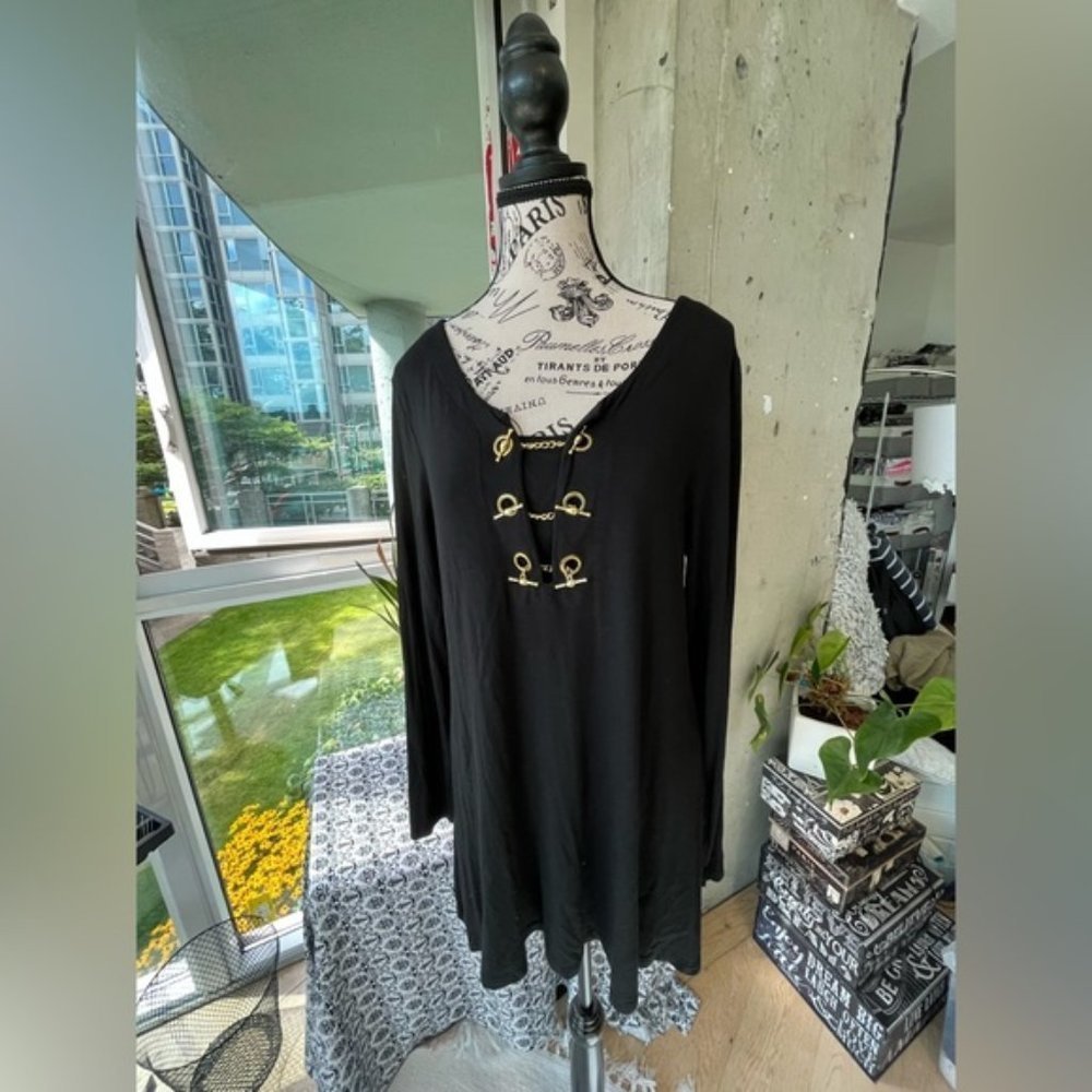 Cable & Gauge long blouse size large (0278)